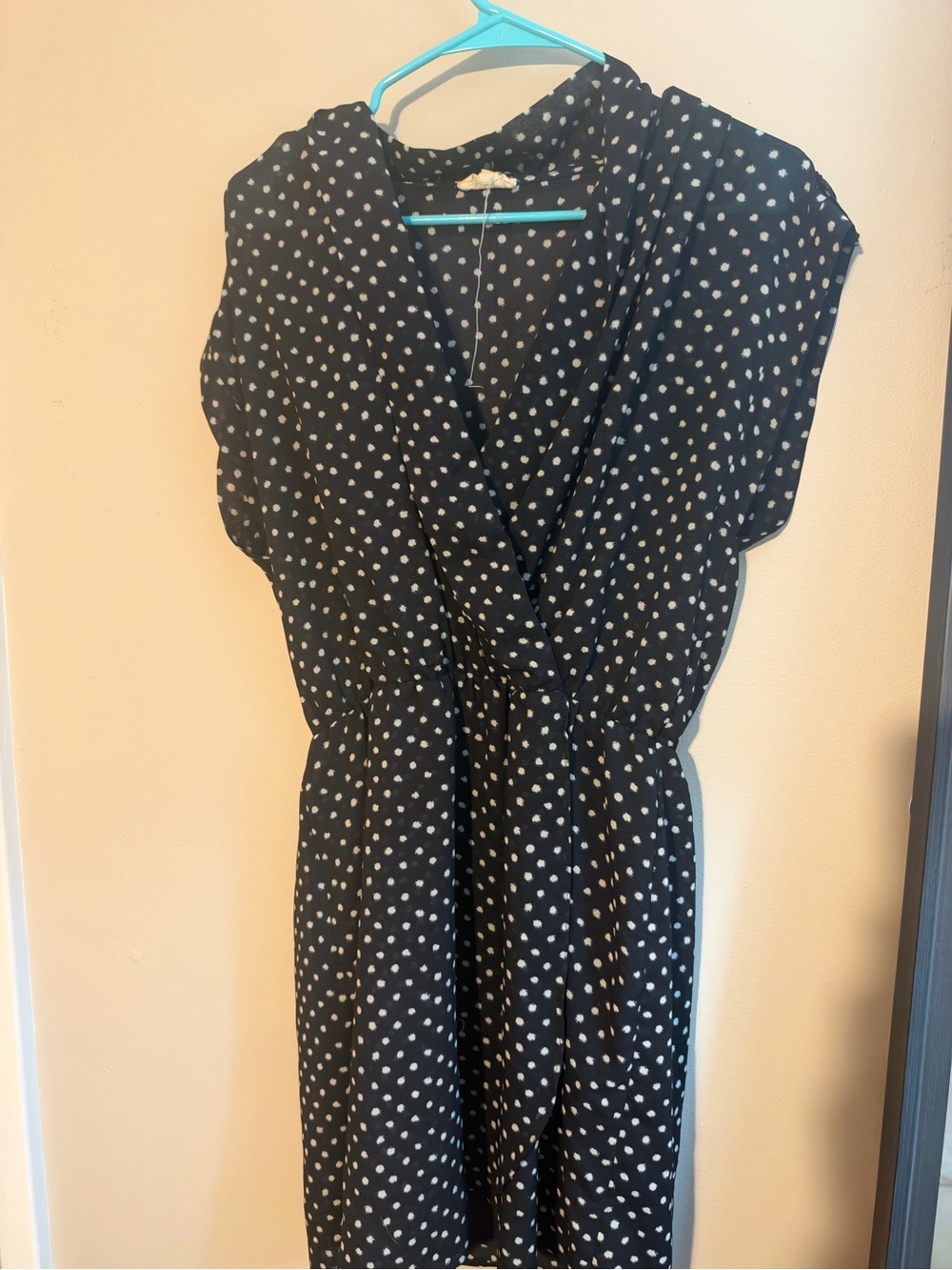 Maison Jules Black Polka Dot Midi Dress